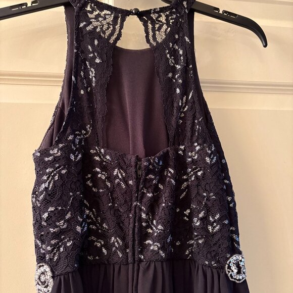 Black Sparkly High-Low Dress - Picture 6 of 8